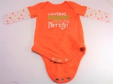 CUTEST PUMPKIN IN THE PATCH CELEBRATE HALLOWEEN ORANGE OUTFIT 3-6 MONTH UNISEX