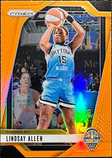 Lindsay Allen 2024 Panini Prizm WNBA #107 Orange Prizm /99 - Sky