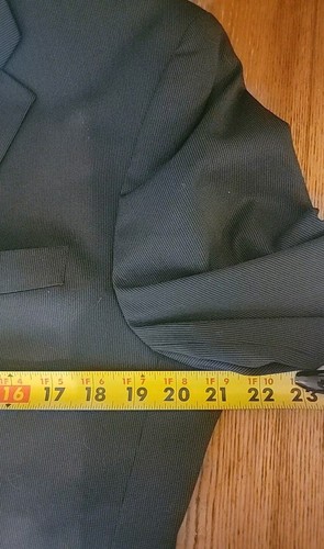 Marc Ecko Blazer Jacket Cut & Sew Sport Suit Coat Size 40 S Black Pinstripe - Picture 8 of 10