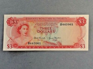 Bahamas P-28-A 1968 $3 Dollars