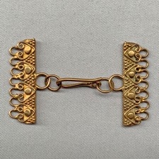 Filigree Heart 7 Loop Bar Hook Clasps 48x28mm Shibuichi Q2 Per Pkg