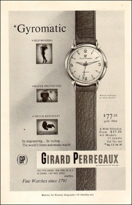 1954 vintage AD GIRARD PERREGAUX Fine Watches Automatic self winding 061018