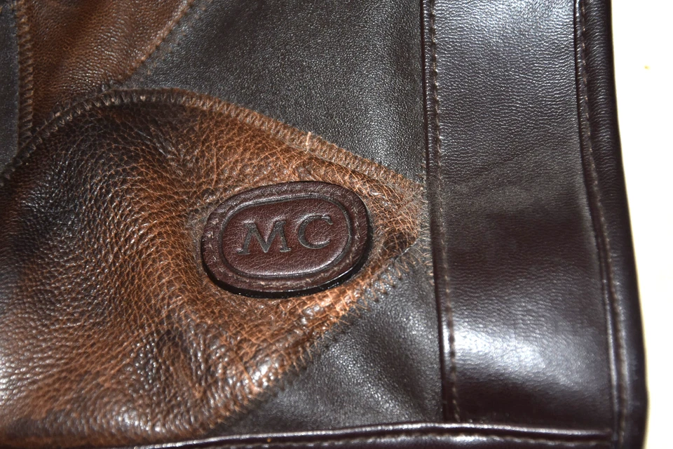 MC Tragetasche, Leder, braun, Applikationen, hochwertiges Aussehen - Bild 3 von 4