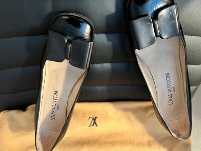 Authentic Louis Vuitton Black Bow Pumps