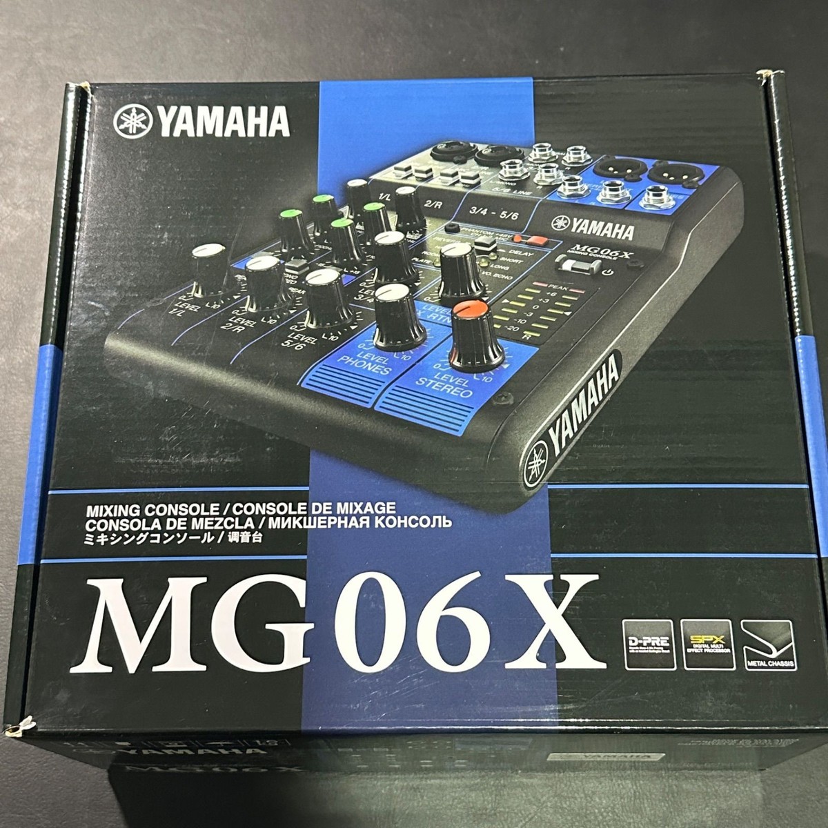YAMAHA MG06X 6ch Mixing Console 2 Mic / 6 Line Stereo Mixer