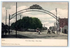 c1905 Flint Vehicle City First Ward Park Flint Michigan Vintage Antique Postcard