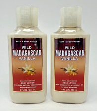2 NEW BATH BODY WORKS WILD MADAGASCAR VANILLA BODY LOTION CREAM HAND 8OZ SHEA