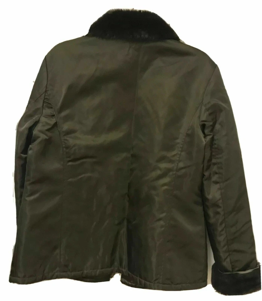 Ralph Lauren Dark Green Jacket with Faux Fur Trim, Small (Fits Medium) - Image 2 of 4