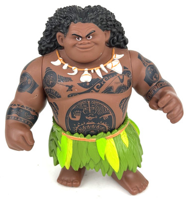 DISNEY Moana Mega Maui 8'' Action Figure Hard Plastic Toy Kids Original NO Hook