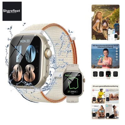 Smartwatch für Damen Herren mit Telefonfunktion, Fitnessuhr mit GPS Eingebaut...