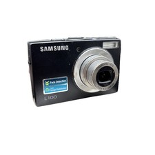 Black Samsung L100 6.2 MP 88mm Digital Camera W/battery No Charger Tested Works