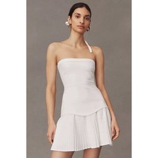 BHLDN Talia Strapless Drop-Waist Bridal Mini Dress Size X-Small Gently Used