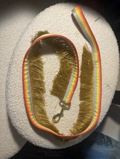 TOP PAW rainbow pet leash feature decorative gold fringe and gold-toned hardware