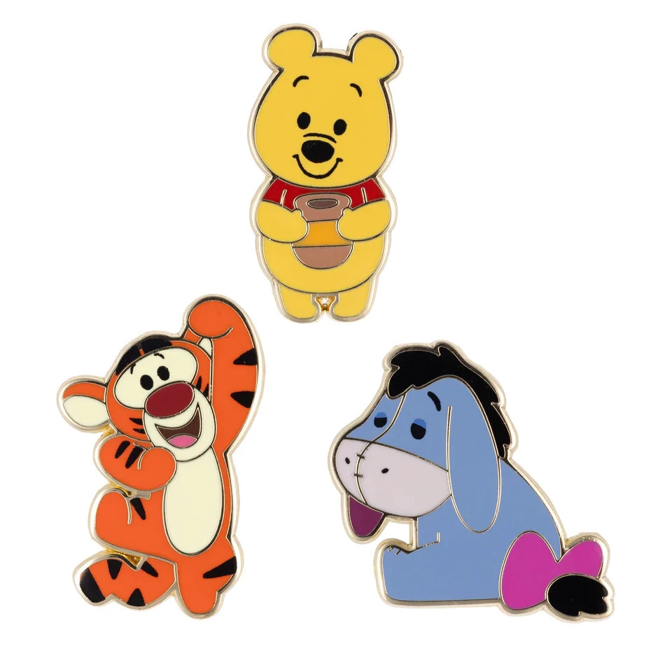 Disney Winnie the Pooh, Eeyore and Tigger Micro Pin Set - NEW on Card - LE 500