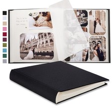 Large DIY Scrapbook Photo Album 100 pages with Writing Space for 3x5 4x6 5x7 ...