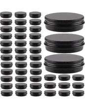 30Pack 2oz Metal round Tins Aluminum Tin Can Containers with Screw Lid for Salve