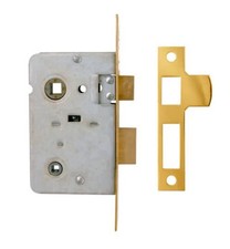 2.5.  Bathroom Mortice Lock (64mm) Polished Brass