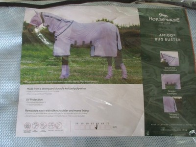 Horseware Amigo Bug Buster Fly Sheet - Azure Blue/Navy & Electric Blue, 78''