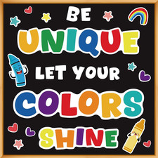 Classroom Bulletin Board Decoration Set Crayon Wall Door Decor Colorful Crayon C