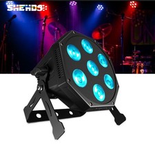 7x12W LED RGBLAC 6in1 Par Light Beam Stage Light DMX512 Disco Bar Party