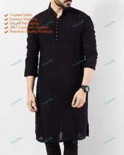 Mens Kurta Mens Kurta Long Casual Shirts Black Color Shirt Tunic Traditional kur