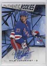 2021 Upper Deck SP Game Used Authentic Rookies Blue Nils Lundkvist #194 Auto 7ci
