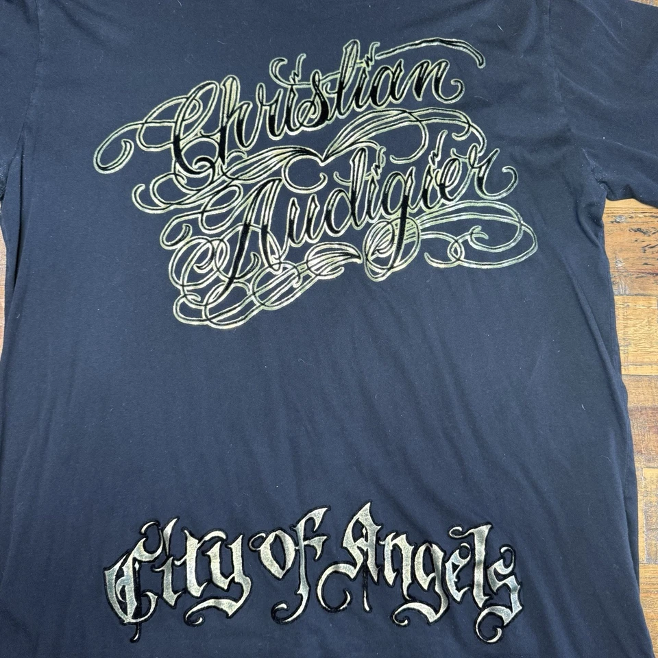 De colección Y2K Christian Audigier Ed Hardy "Ciudad de los Ángeles" Para hombres Talla 2XL Foto 3 de 4