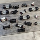 Vintage Lot (17) 1980's Lego Tires Wheels Gray Black White — photo 3