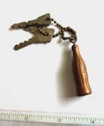 Vintage 1950's? Brass Metal Coke, Coca Cola Bottle Charm, keychain antique keys