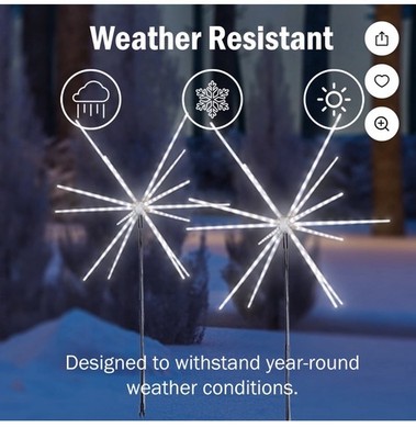 22-inch White Sparkler LED Garden Lights