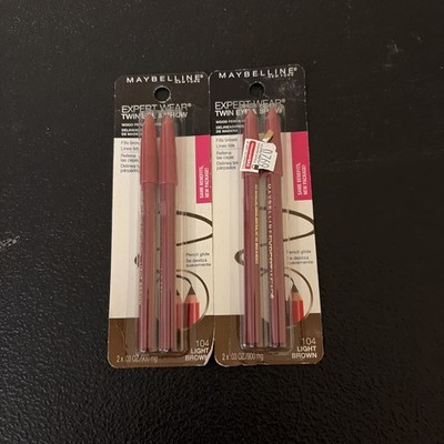 Maybelline Expert Wear Eye & Brow Pencils #104 Light Brown 2 Twin Packs