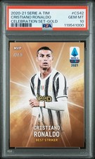 2020 PANINI SERIE A TIM OFFICIAL CELEBRATION SET CRISTIANO RONALDO 42/50 PSA 10