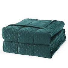Mr. Sandman Weighted Blanket Adults, Soft Cooling Minky, 15lb, 48x72"
