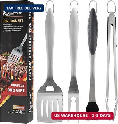 ROMANTICIST 4pcs Heavy Duty Grill Accessories for Top Chef - Professional Grill