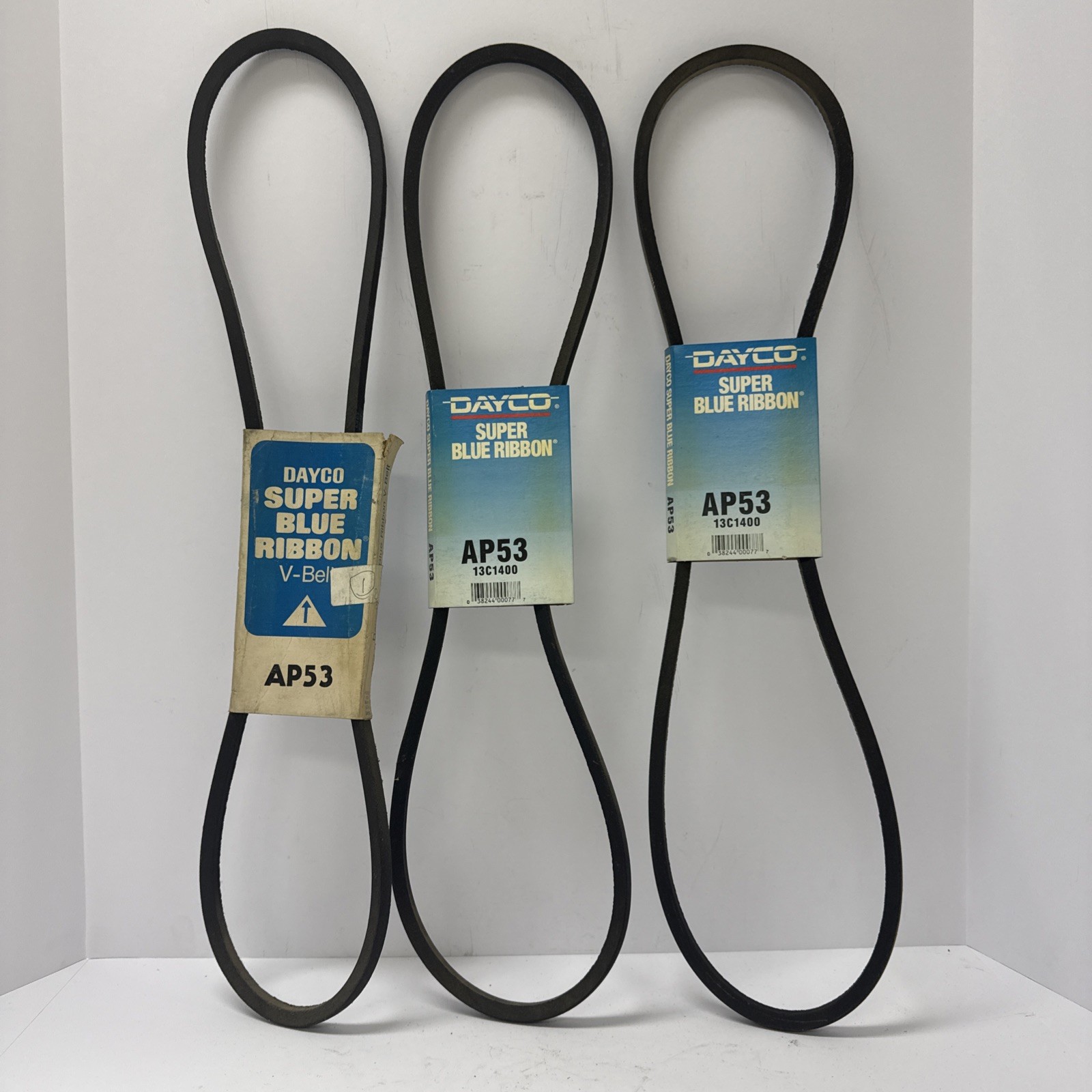 Lot Of 3 Dayco Super Blue Ribbon AP53 V-Belts NOS Industrial Drive Belts
