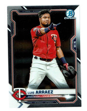 2021 LUIS ARRAEZ BOWMAN CHROME ROOKIE BASEBALL CARD PHILADELPHIA PHILLIES. rookie card picture