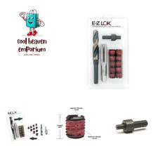 Thread Repair Kit for Metal Carbon Steel Threaded Inserts 1/2-20 and Installa...