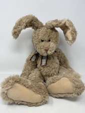 Russ Brody Bunny Rabbit Plush Soft Toy Floppy Ears Beige With Ribbon
