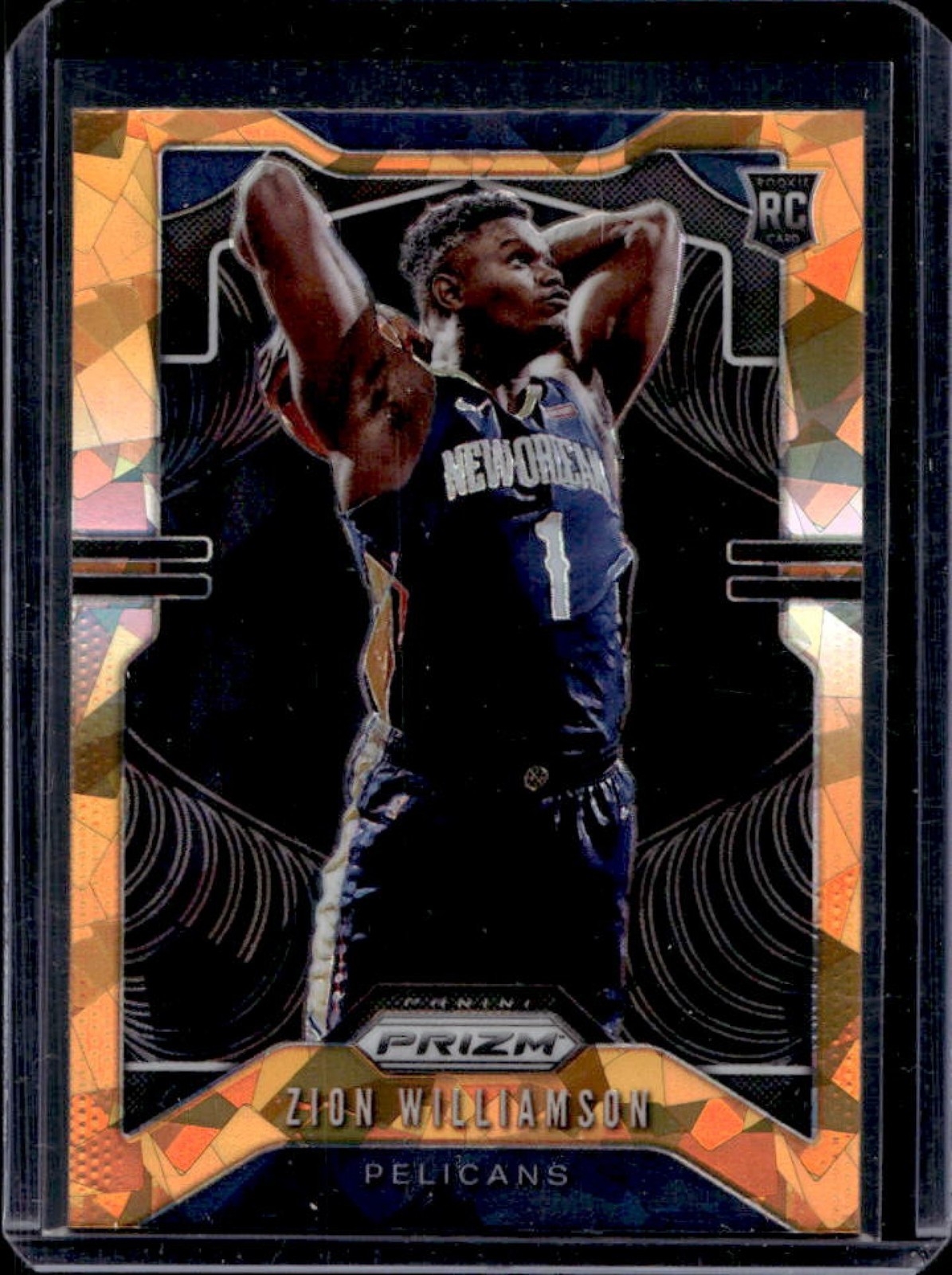 2019-20 Prizm Zion Williamson RC Prizm Orange Ice #248 Pelicans