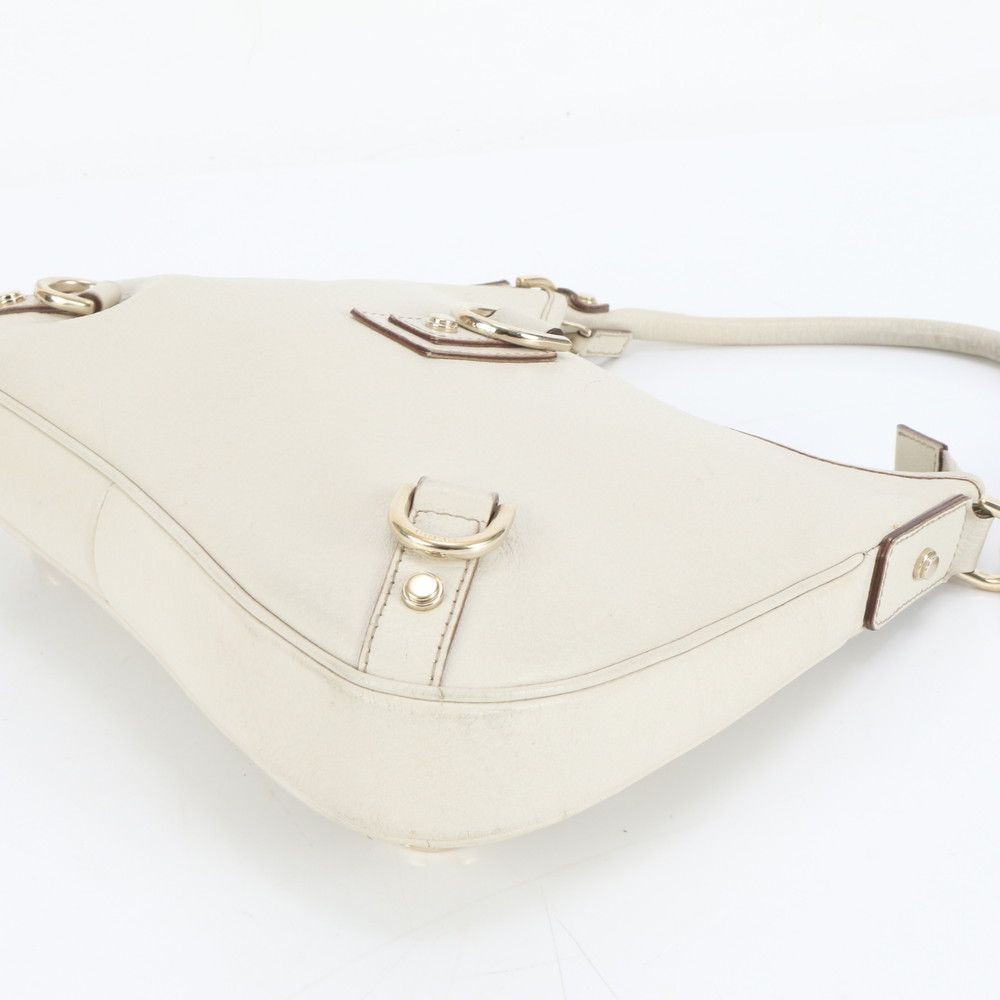 GUCCI Abbey 130738 Ivory Leather Shoulder Bag with Gold Hardware From Japan thumbnail 6