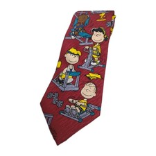 Charlie Brown and Gang 'No Pain No Gain' tie Vintage Made in the USA Workout