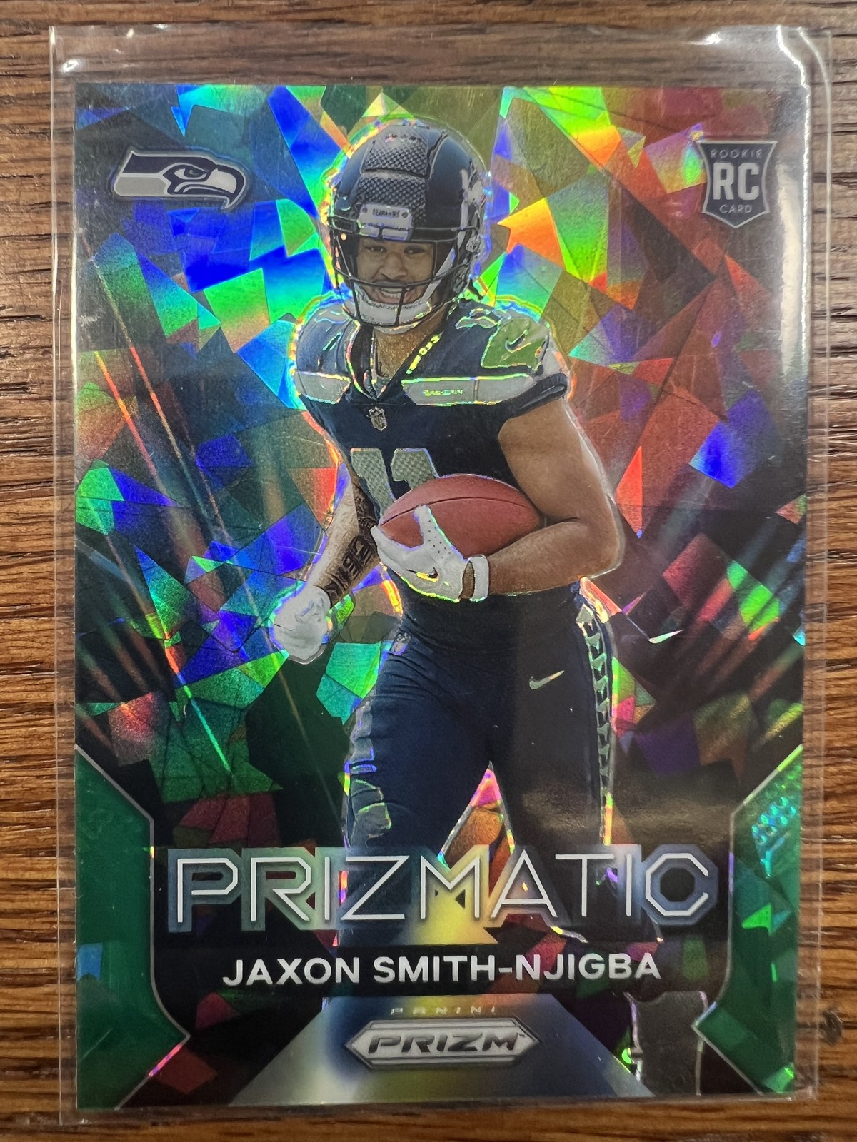 2023 Panini Prizm #1 Jaxon Smith-Njigba Prizmatic Prizms Green Ice