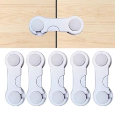 Cabinet Door Locks for Baby Proof and Child Safety, 5 Pack Locks... 