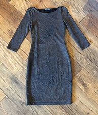 Alice + Olivia Charnelle Grey Metallic Sheath Dress
