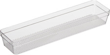 Clear Drawer Organizer - 3" X 12.5" - Ideal for Organizing Kitchen Drawers, Offi