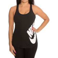 Nike Futura Black and White Logo Racer Back Tank Top
