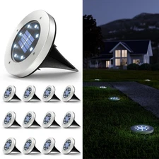 Sunco 12 Pack Solar Lights Outdoor Garden LED, Waterproof Landscape Pathway L...