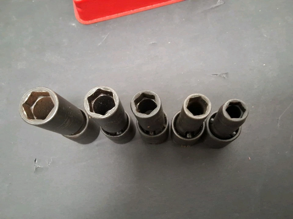 Snap-On 5pc 3/8" Dr Deep Impact Swivel Socket Set SAE 6pt 3/8-5/8 205IPLF - Image 3 of 4
