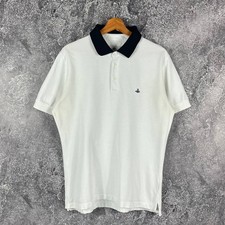 Vivienne Westwood Classic Slim Polo Orb Logo White Size XL