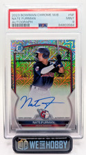 Nate Furman 2023 Bowman Chrome Mega Box Autograph PSA 9 Cleveland Guardians
